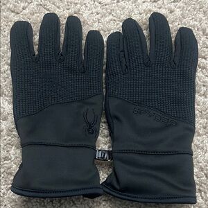Spyder Men's Black Stretch Grip Gloves Sz L